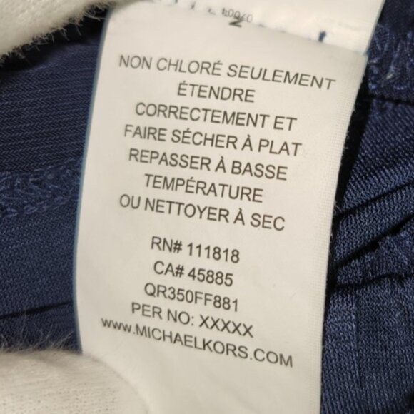 Michael Kors, wrap, blouse, corset, navy blue, size L - Picture 9 of 15